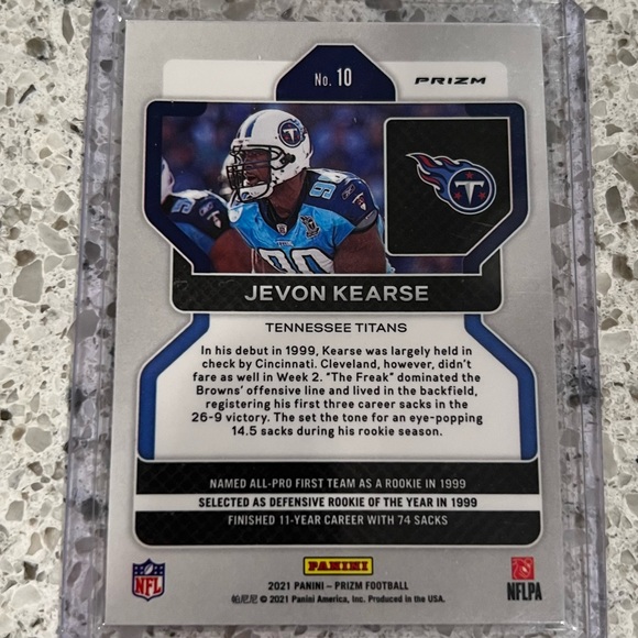 JEVON KEARSE ORANGE DISCO PRIZM CARD NFL PRIZM 2021 TITANS - Picture 2 of 2